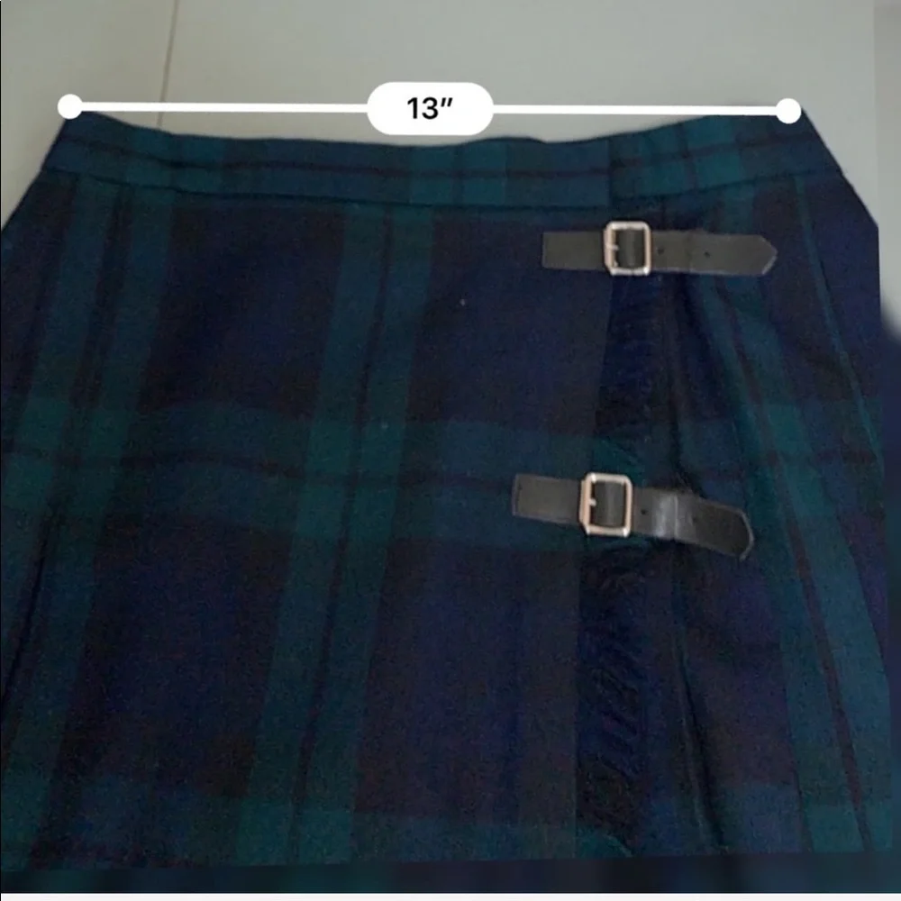 Ralph Lauren Blue and Green Plaid Mini Skirt - Picture 4 of 8